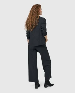Women Alembika Jackets<Audrey Shirt Jacket, Pinstripes
