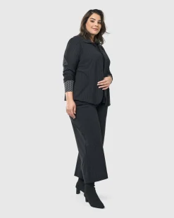 Women Alembika Jackets<Audrey Shirt Jacket, Pinstripes