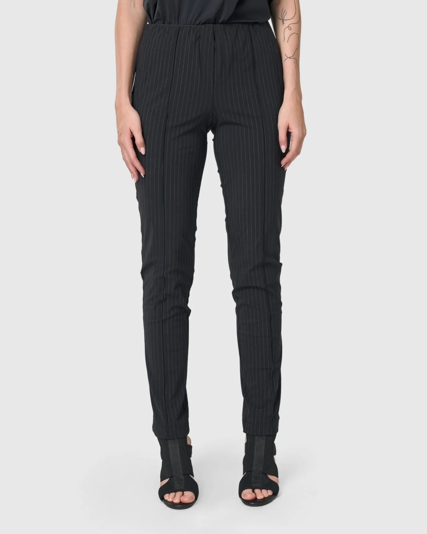Women Alembika Pants & Skirts<Audrey Slim Pants, Pinstripes