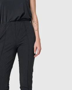 Women Alembika Pants & Skirts<Audrey Slim Pants, Pinstripes