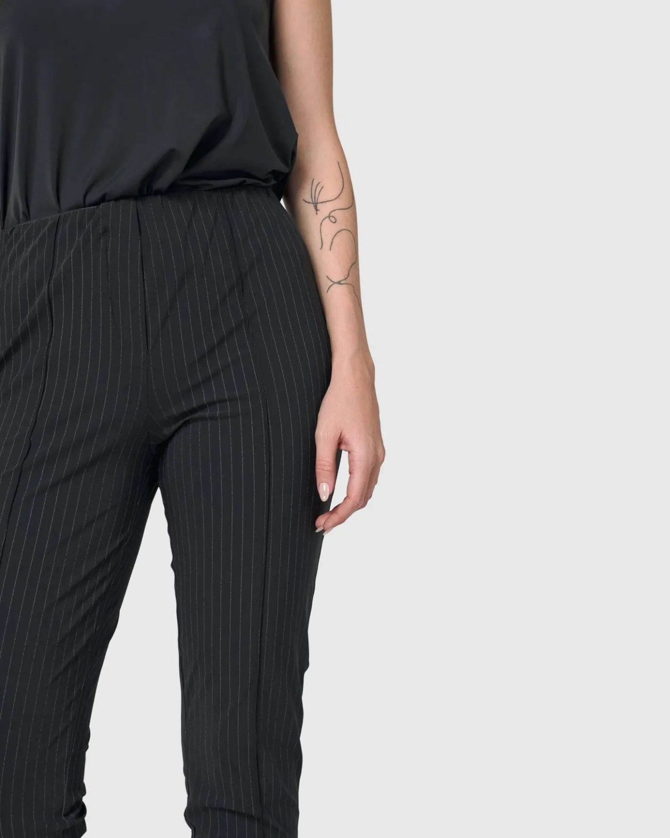 Women Alembika Pants & Skirts<Audrey Slim Pants, Pinstripes