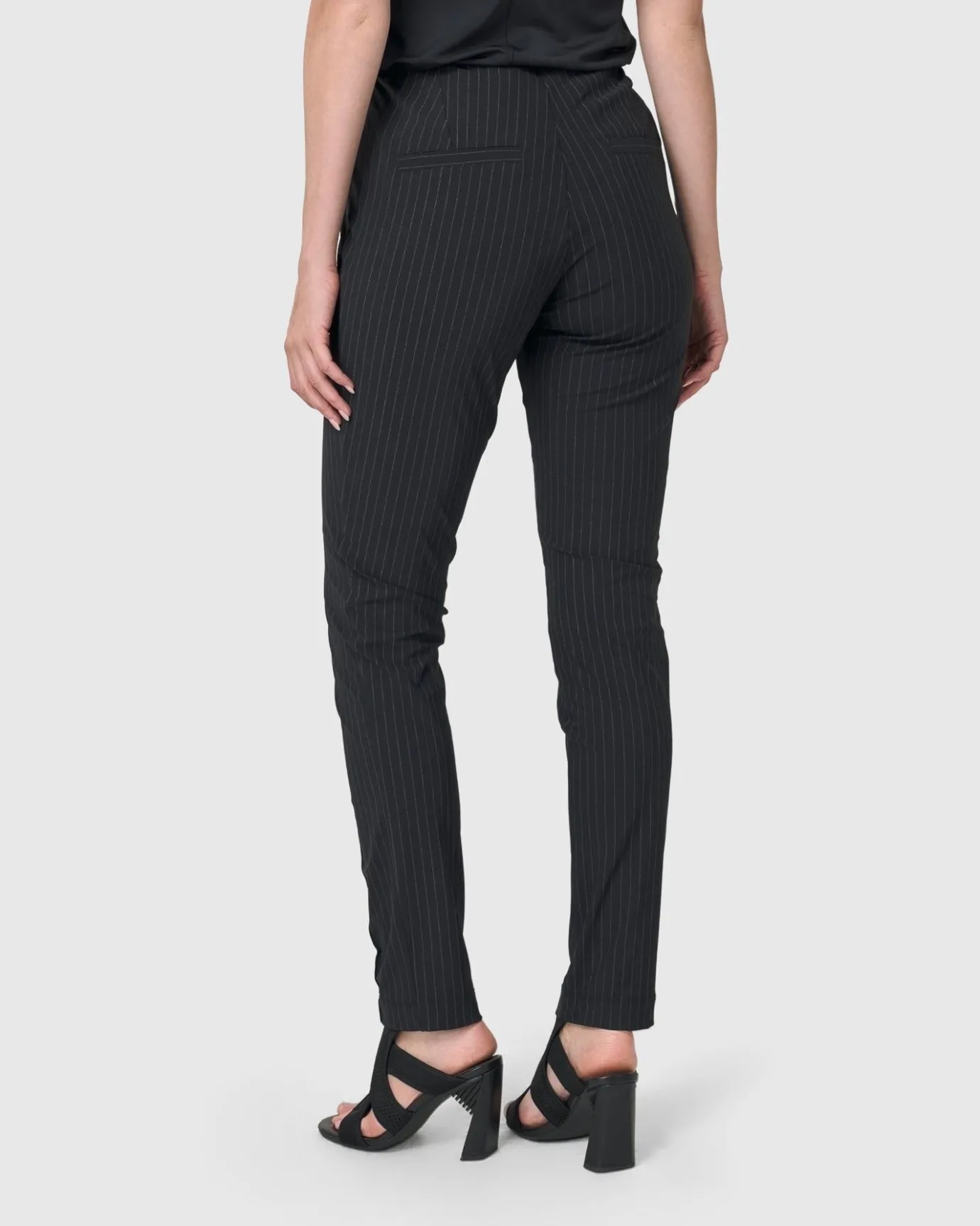 Women Alembika Pants & Skirts<Audrey Slim Pants, Pinstripes