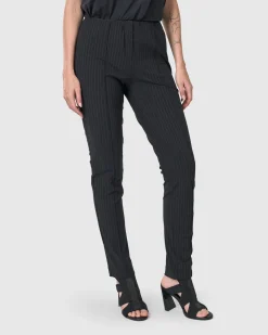 Women Alembika Plus<Audrey Slim Pants, Pinstripes