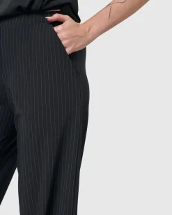 Women Alembika Pants & Skirts<Audrey Straight Leg Pants, Pinstripes