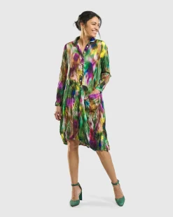 Women Alembika Dresses<Aurora Wonderful Pocket Dress, Watercolor