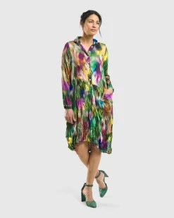 Women Alembika Dresses<Aurora Wonderful Pocket Dress, Watercolor
