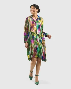 Women Alembika Dresses<Aurora Wonderful Pocket Dress, Watercolor
