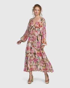 Women Alembika Dresses<Azalea Chiffon Maxi Dress, Floral