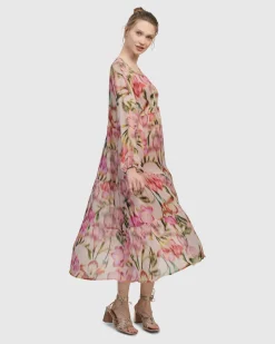 Women Alembika Dresses<Azalea Chiffon Maxi Dress, Floral