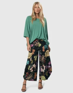 Women Alembika Pants & Skirts<Bali Punto Pants, Leaves Multi