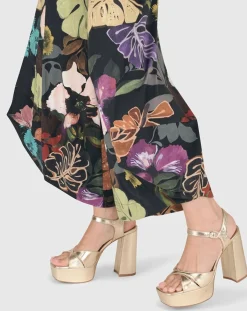 Women Alembika Plus<Bali Punto Pants, Leaves Multi