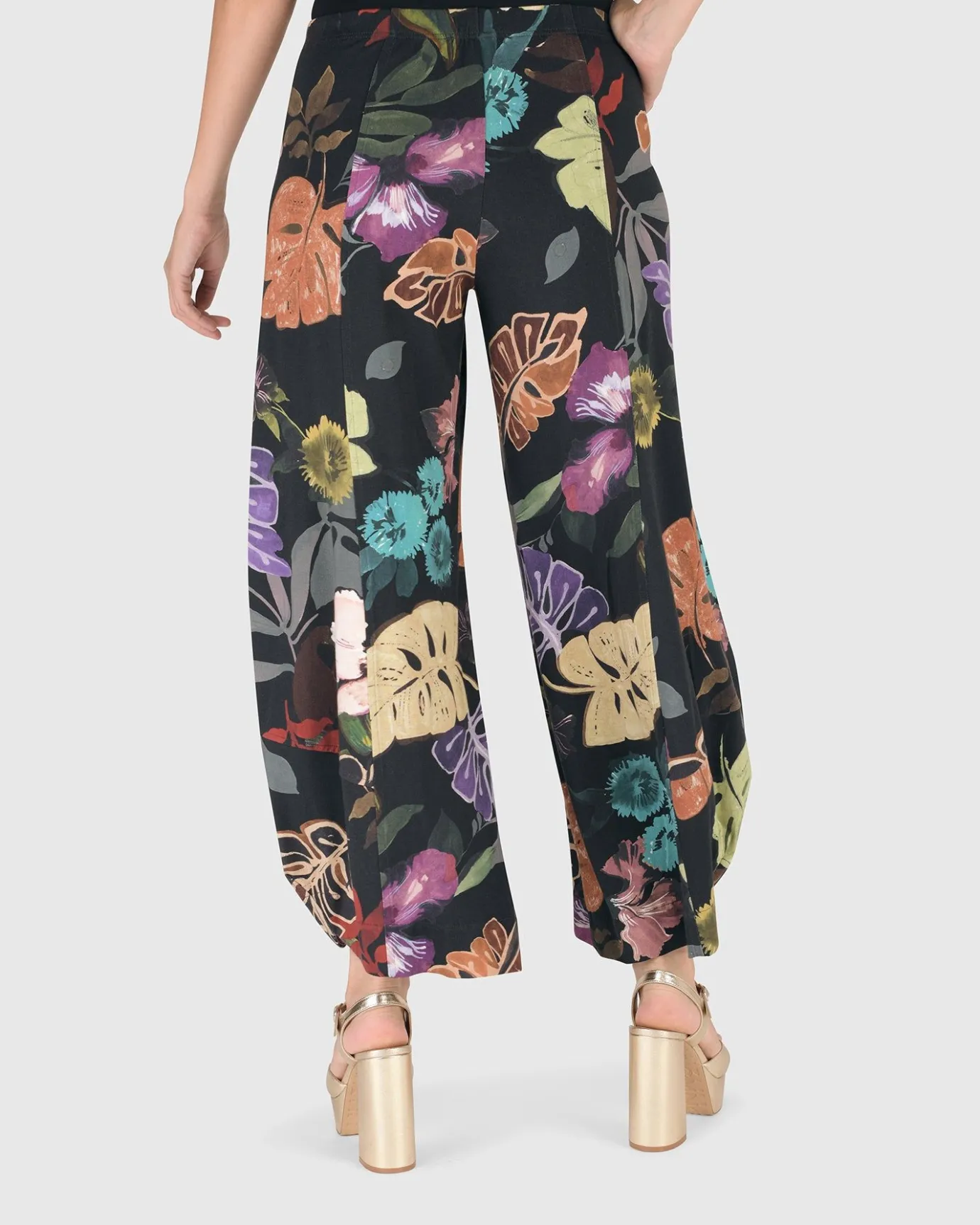Women Alembika Plus<Bali Punto Pants, Leaves Multi