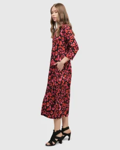 Women Alembika Dresses<Begonia Cocoon Dress, Petals