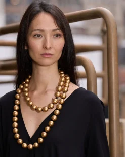 Women Alembika Accessories<Big Bead Necklace, Gold