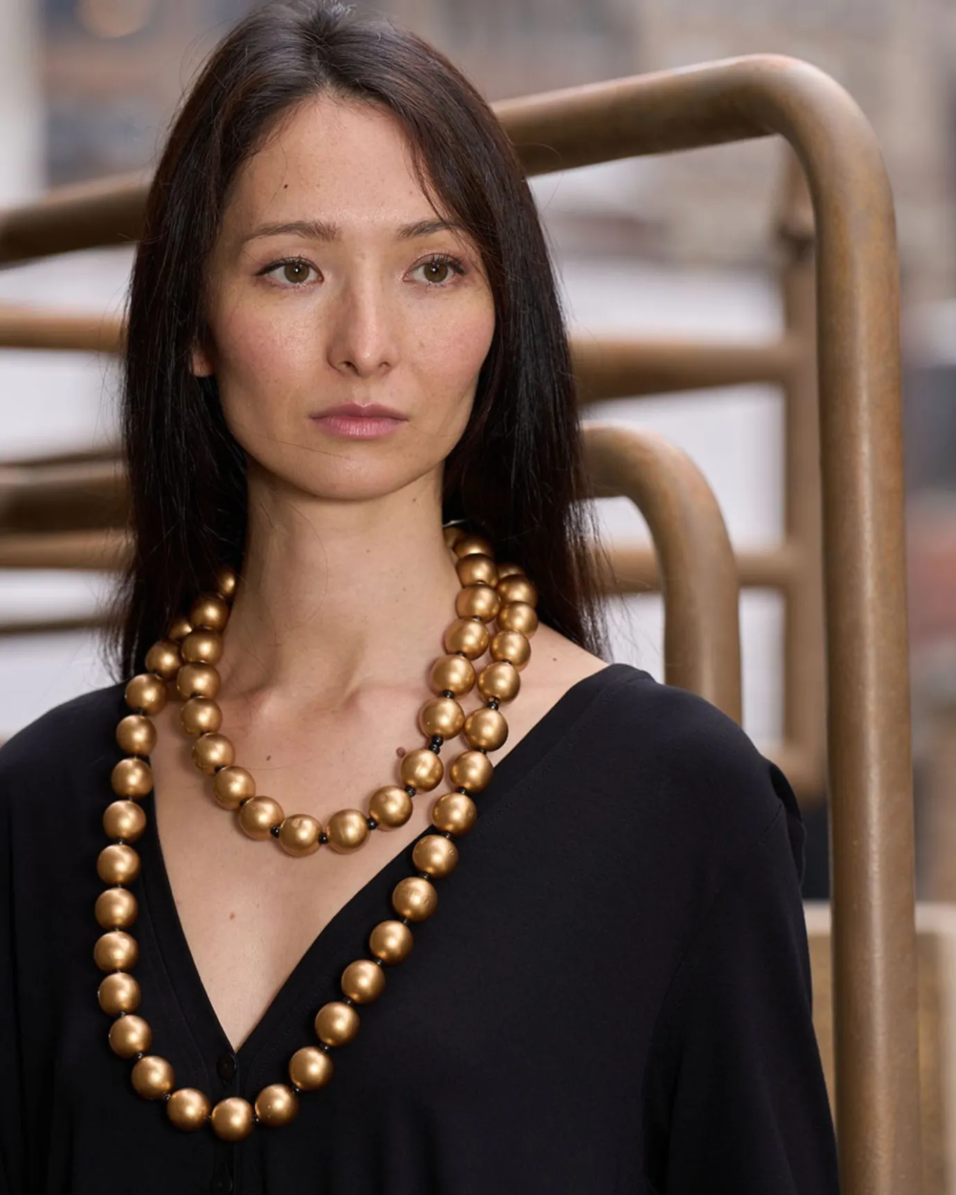 Women Alembika Accessories<Big Bead Necklace, Gold