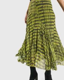 Women Alembika Plus<Bohemia Swing Skirt, Yellow