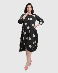 Women Alembika Plus<Bold Dot, Wonderful Dress, Moon