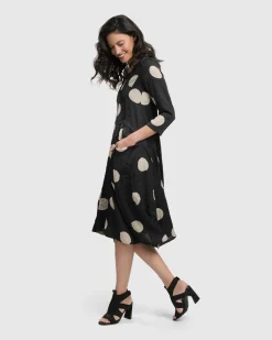 Women Alembika Plus<Bold Dot, Wonderful Dress, Moon