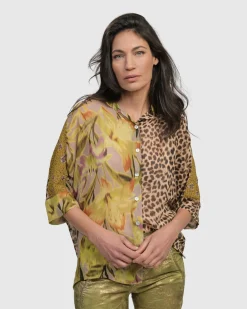 Women Alembika Plus<Bon Voyage Button Down Shirt, Mix