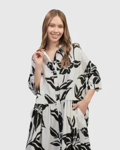 Women Alembika Plus<Botanica Oversized Babydoll Top, Lilly