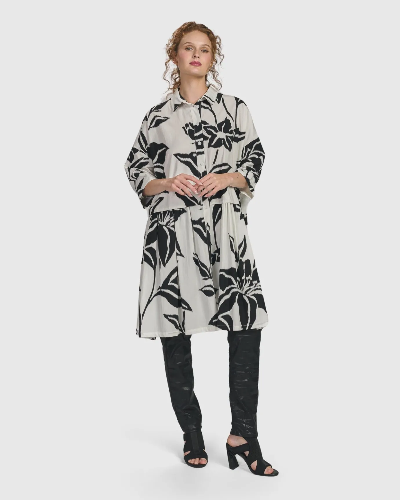 Women Alembika Plus<Botanica Oversized Babydoll Top, Lilly