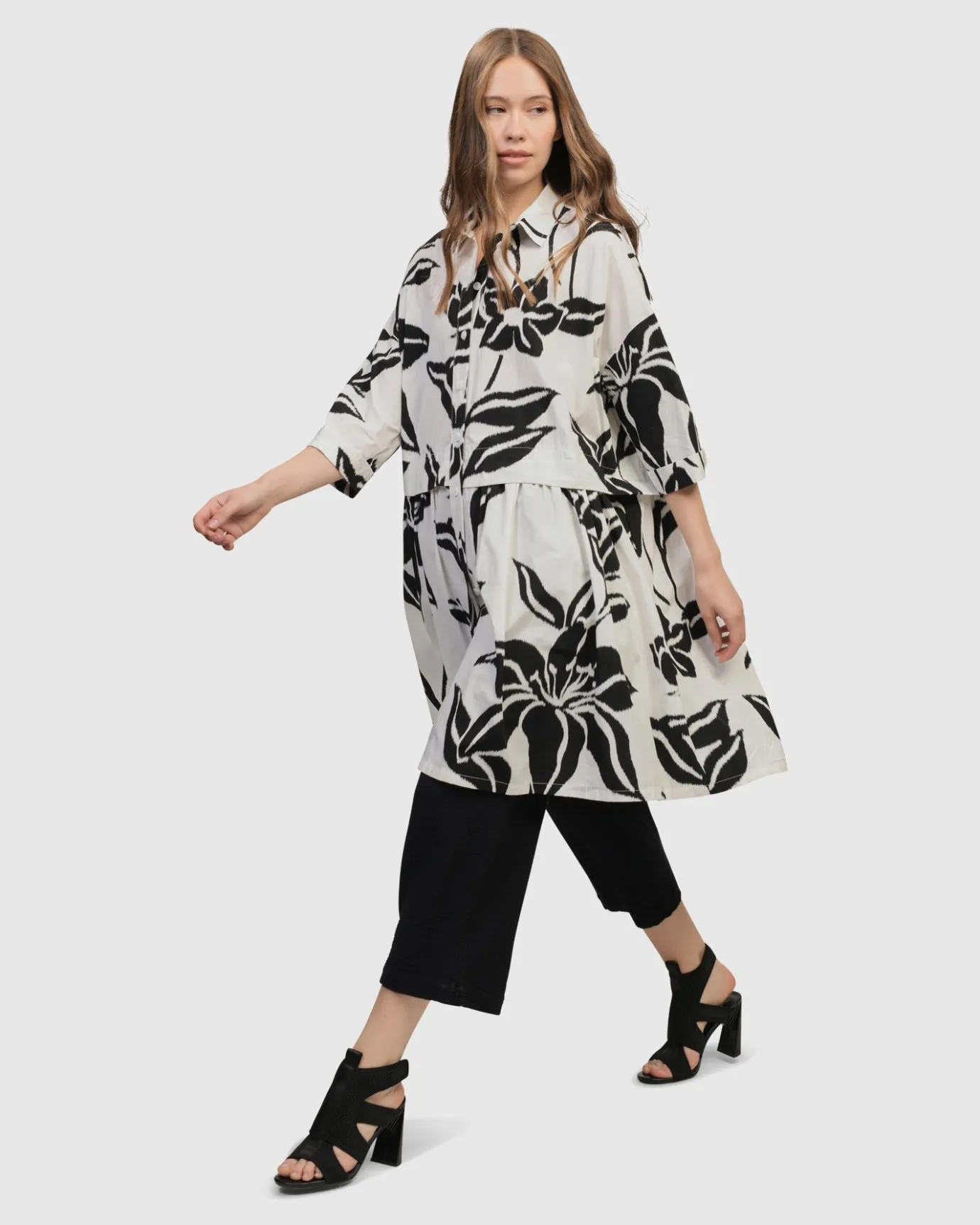 Women Alembika Plus<Botanica Oversized Babydoll Top, Lilly