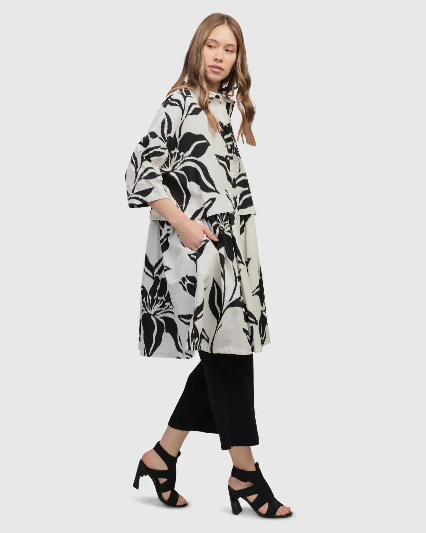 Women Alembika Plus<Botanica Oversized Babydoll Top, Lilly