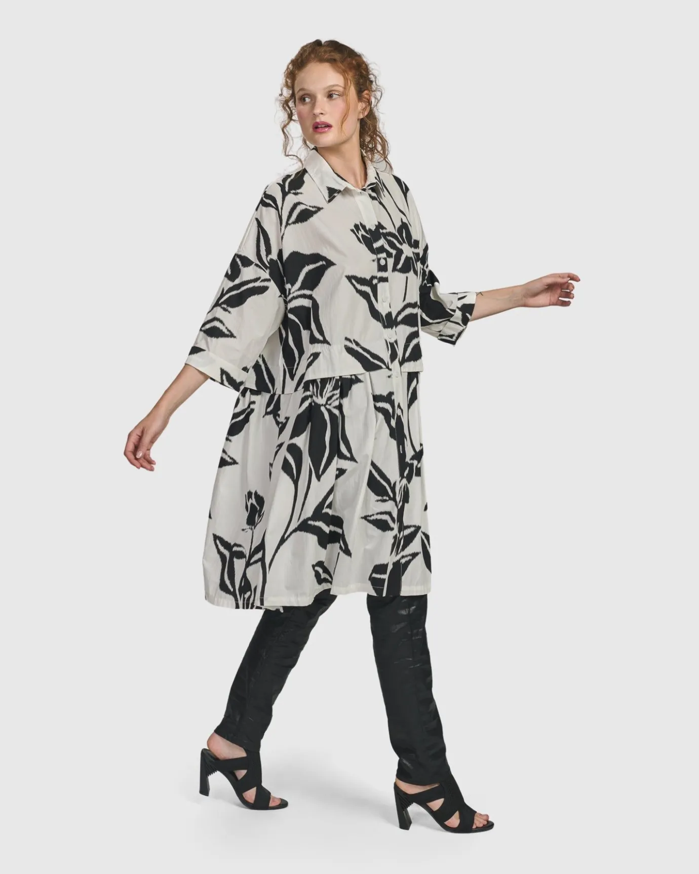 Women Alembika Plus<Botanica Oversized Babydoll Top, Lilly