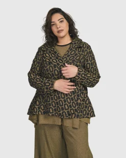 Women Alembika Plus<Boutique Swing Jacket, Ochre