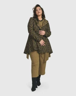 Women Alembika Plus<Boutique Swing Jacket, Ochre