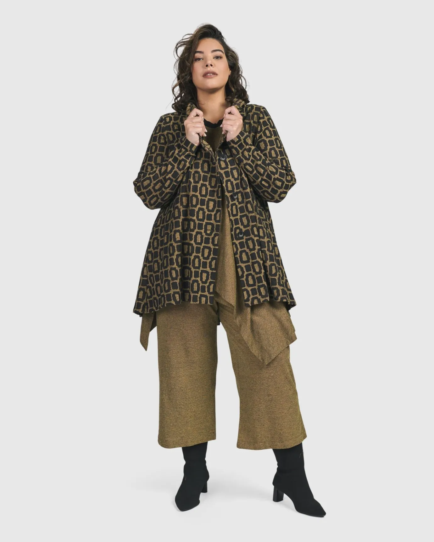 Women Alembika Jackets<Boutique Swing Jacket, Ochre
