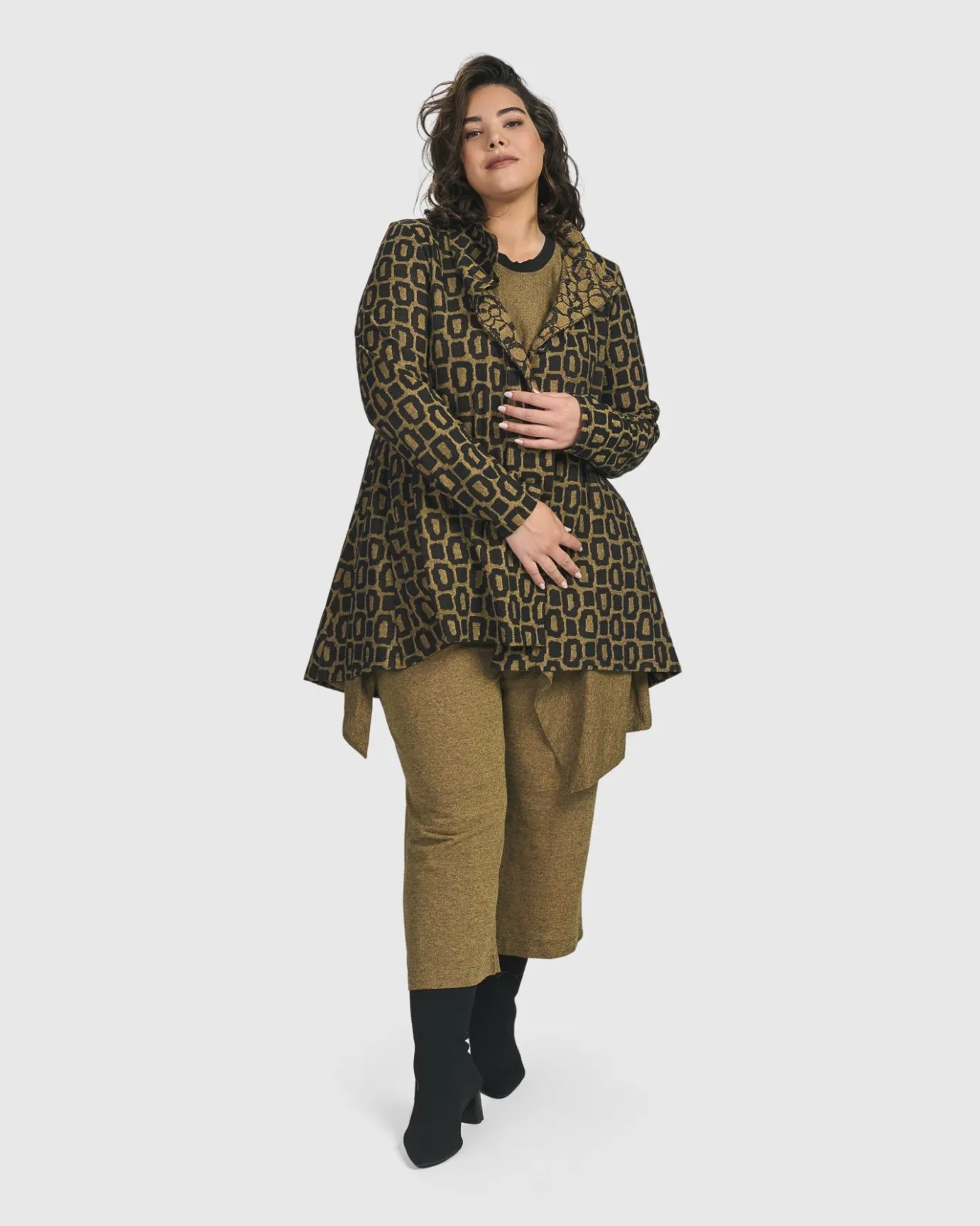 Women Alembika Jackets<Boutique Swing Jacket, Ochre