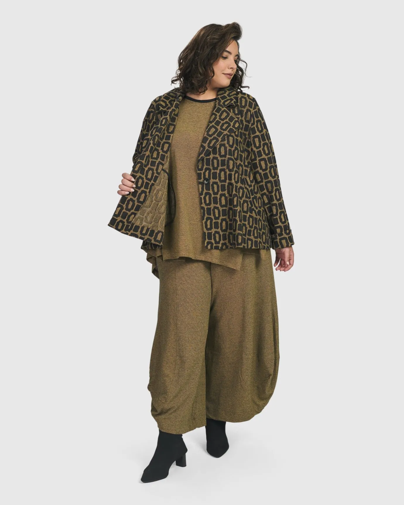 Women Alembika Jackets<Boutique Swing Jacket, Ochre