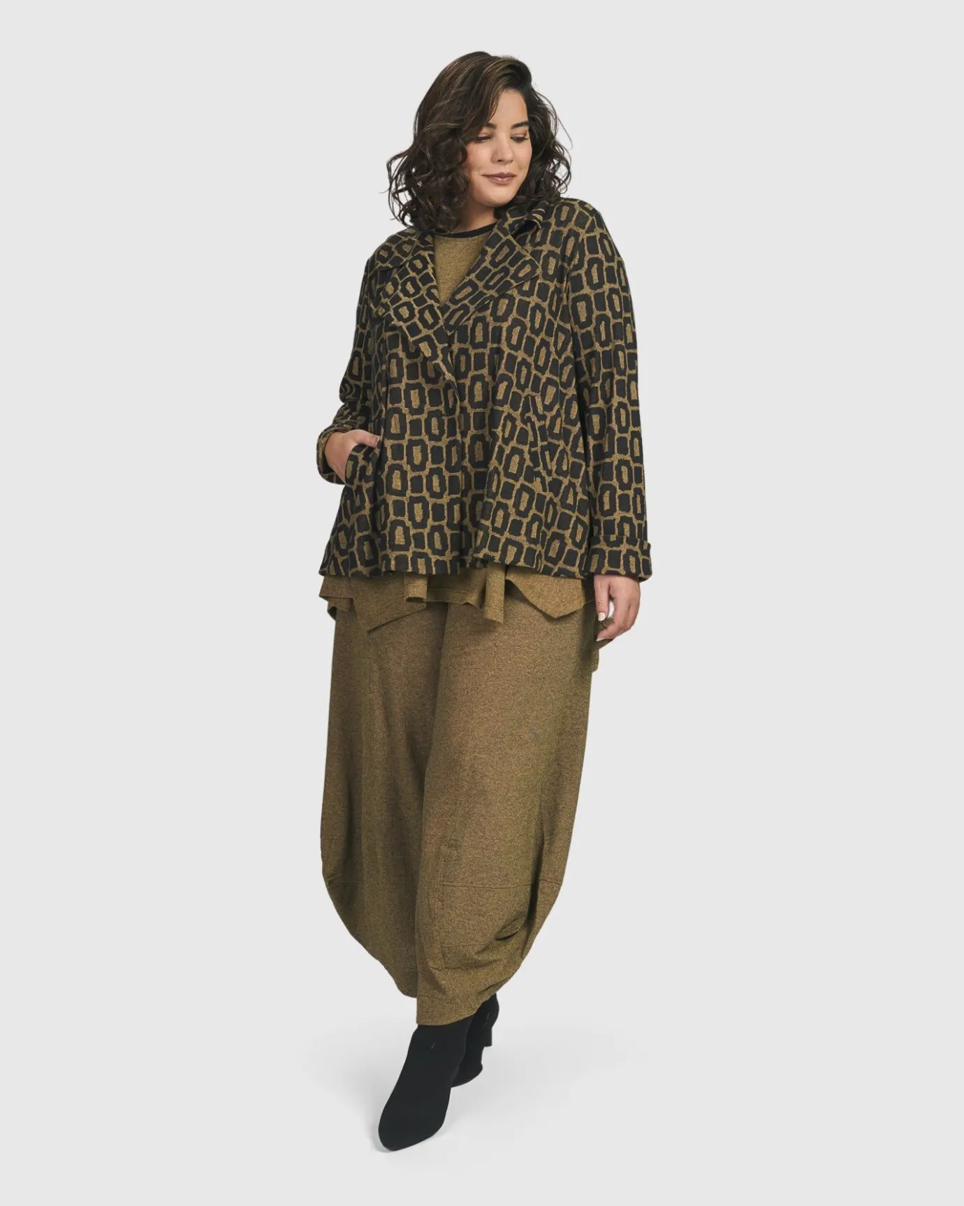 Women Alembika Jackets<Boutique Swing Jacket, Ochre