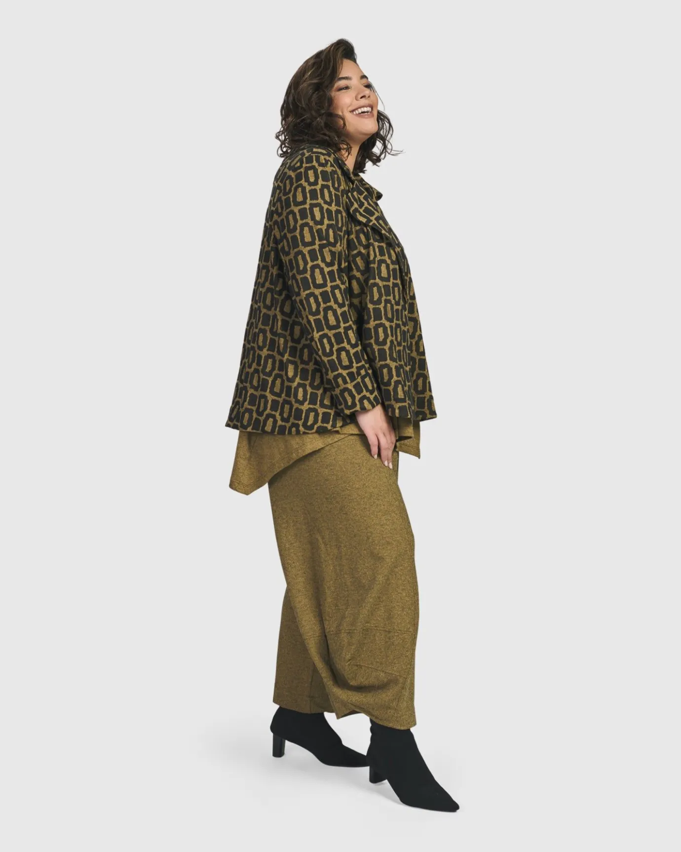 Women Alembika Jackets<Boutique Swing Jacket, Ochre