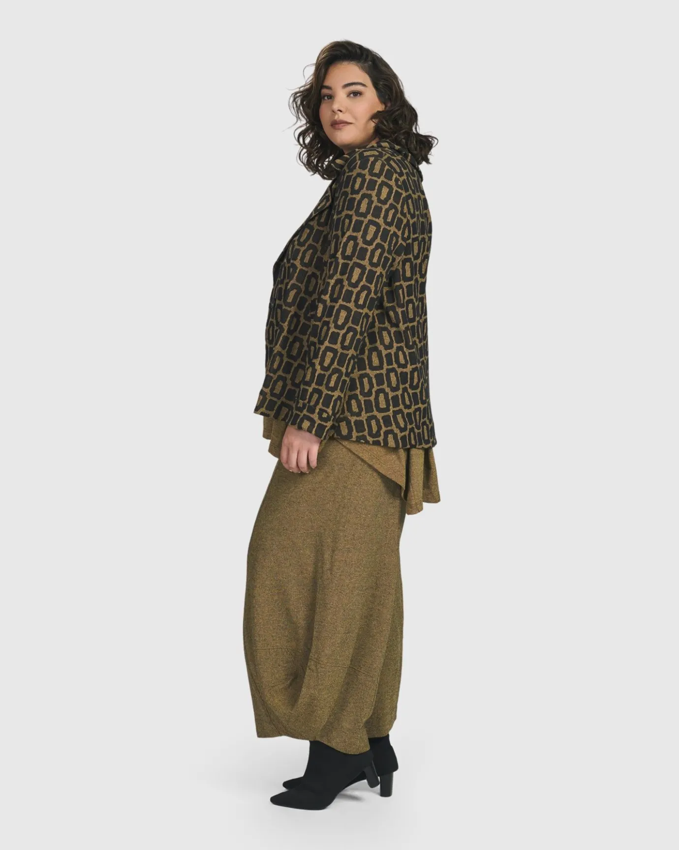 Women Alembika Jackets<Boutique Swing Jacket, Ochre