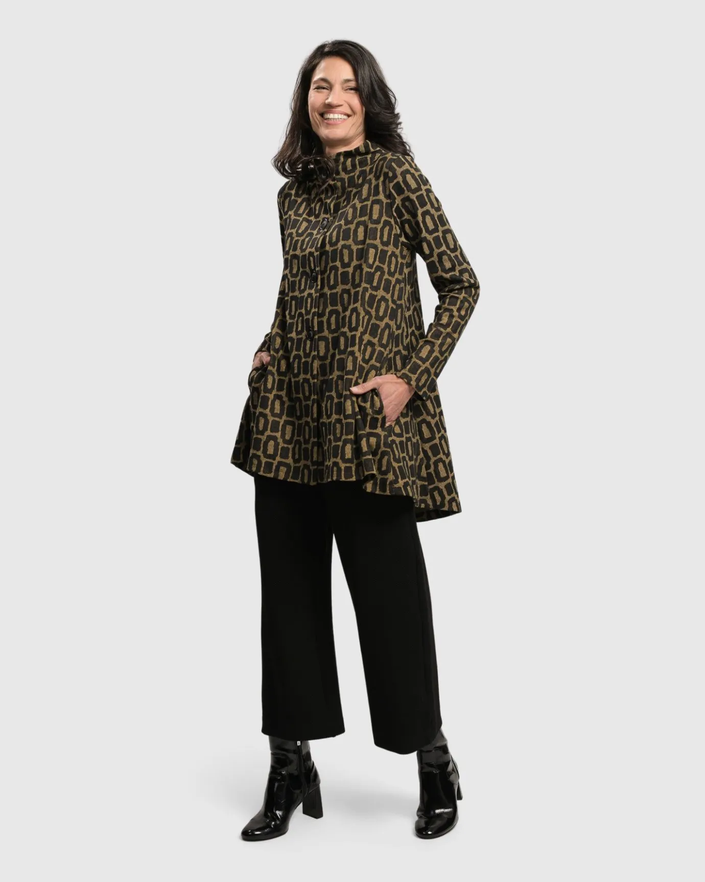 Women Alembika Jackets<Boutique Swing Jacket, Ochre