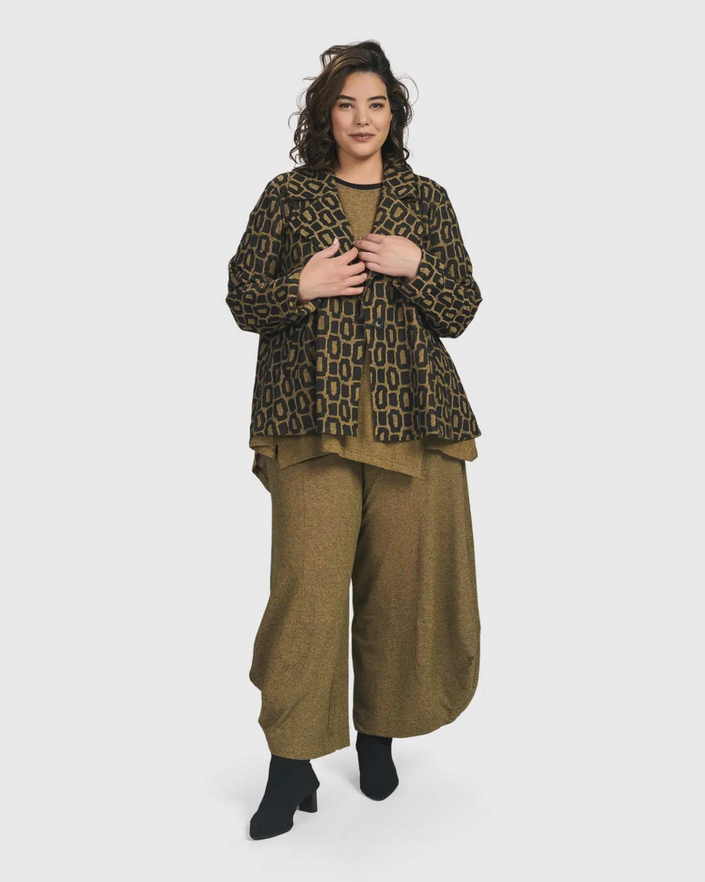 Women Alembika Jackets<Boutique Swing Jacket, Ochre