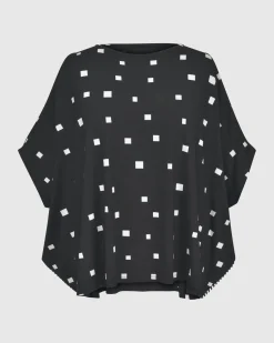 Women Alembika Tops & Tunics<Boxy Dolman Cutout Top, Squares