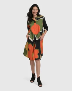 Women Alembika Plus<Brenda Oversized Shirt Dress, Floral