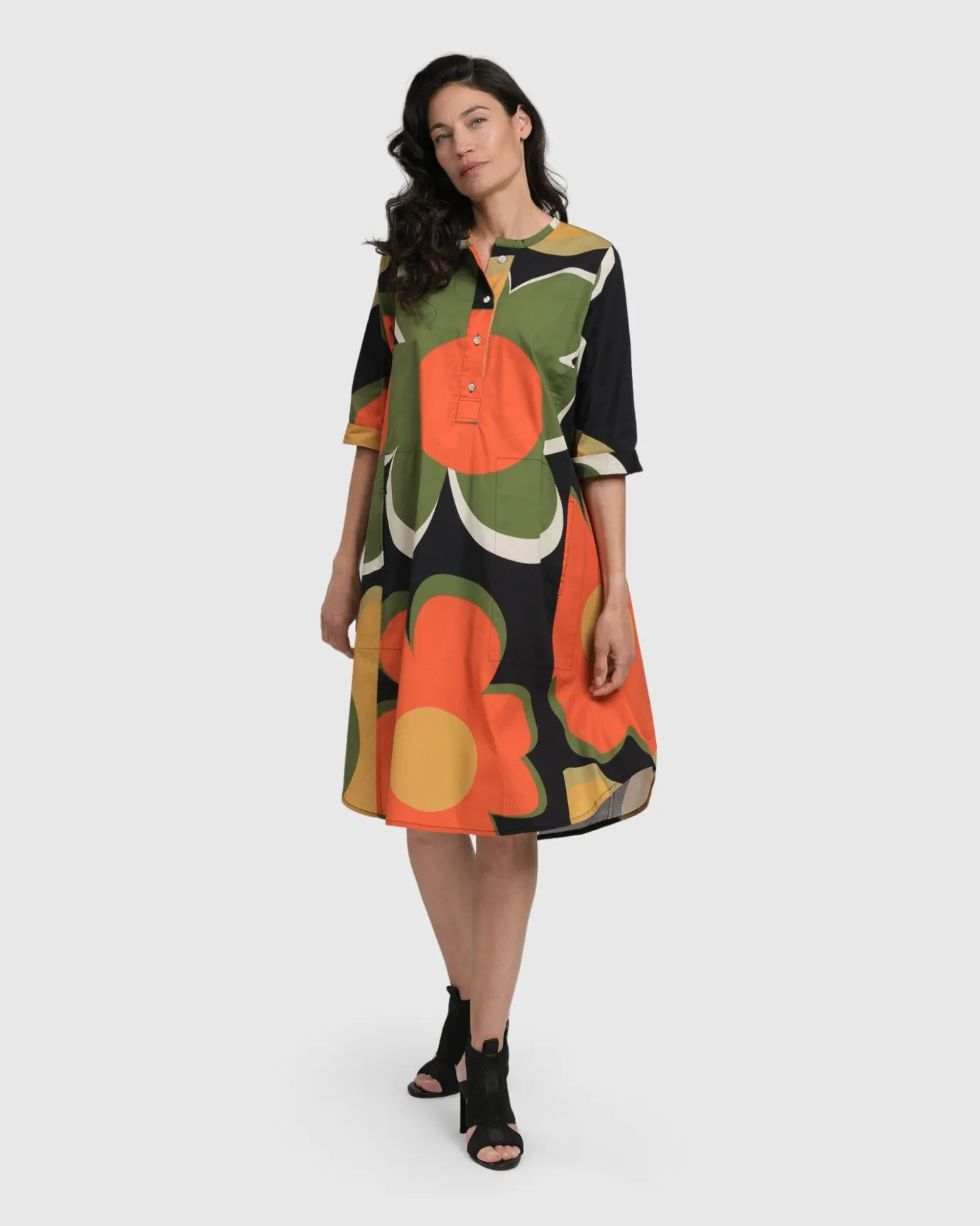 Women Alembika Plus<Brenda Oversized Shirt Dress, Floral