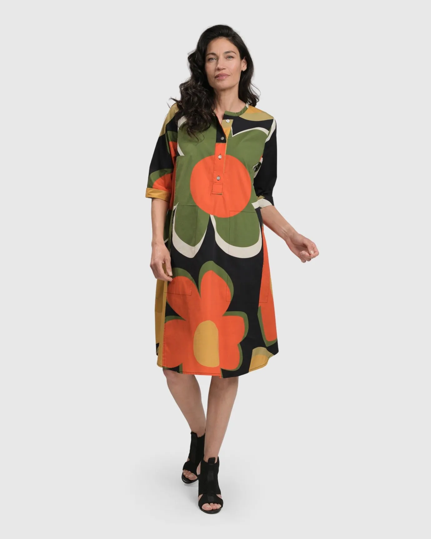 Women Alembika Dresses<Brenda Oversized Shirt Dress, Floral
