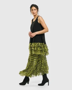Women Alembika Plus<Busy Bee Sleeveless Tunic Top, Yellow