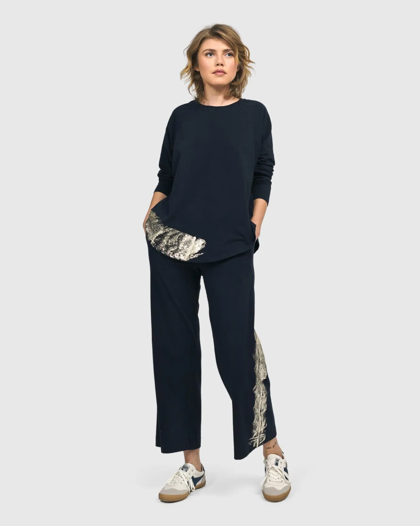 Women Alembika Plus<Calumet Relaxed Top, Navy
