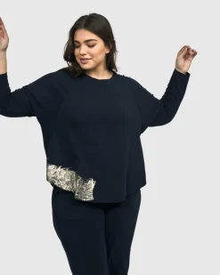 Women Alembika Tops & Tunics<Calumet Relaxed Top, Navy