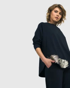 Women Alembika Tops & Tunics<Calumet Relaxed Top, Navy
