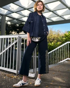 Women Alembika Tops & Tunics<Calumet Relaxed Top, Navy