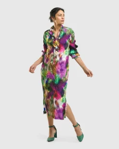 Women Alembika Plus<Celestia Crinkle Dress, Watercolor