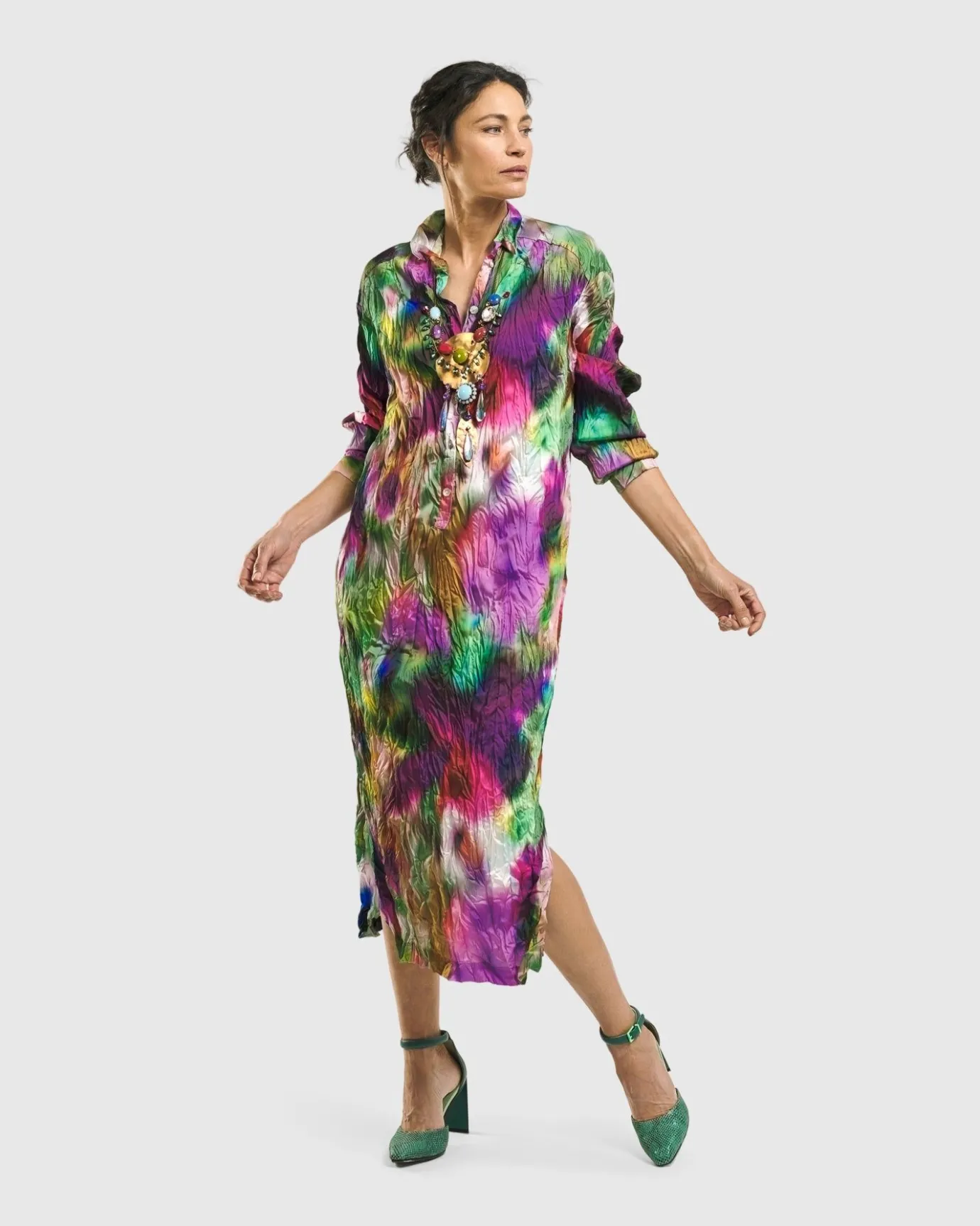 Women Alembika Dresses<Celestia Crinkle Dress, Watercolor