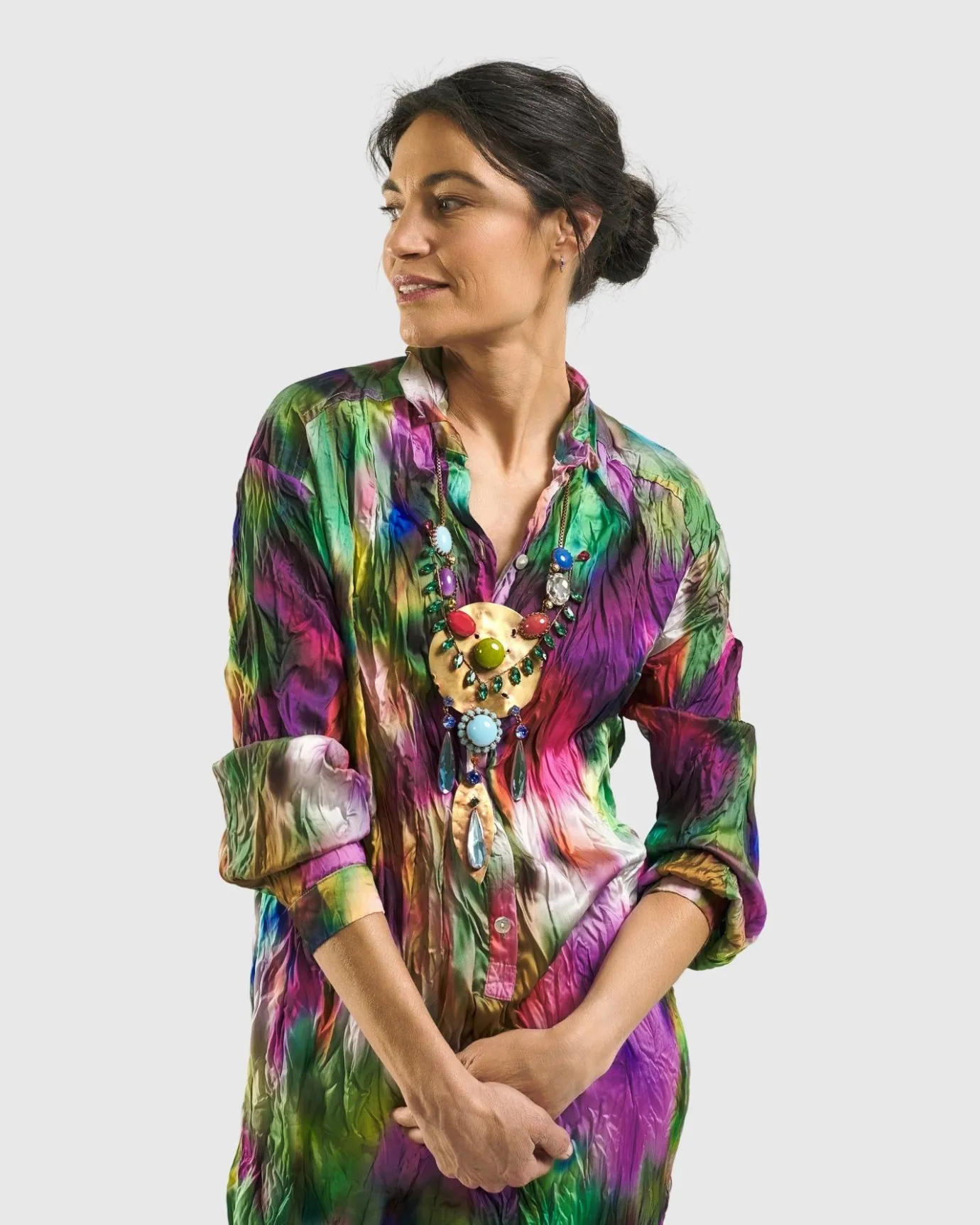 Women Alembika Dresses<Celestia Crinkle Dress, Watercolor